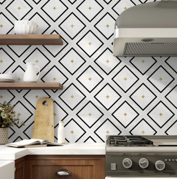 Motif bintang-bintang berwarna emas